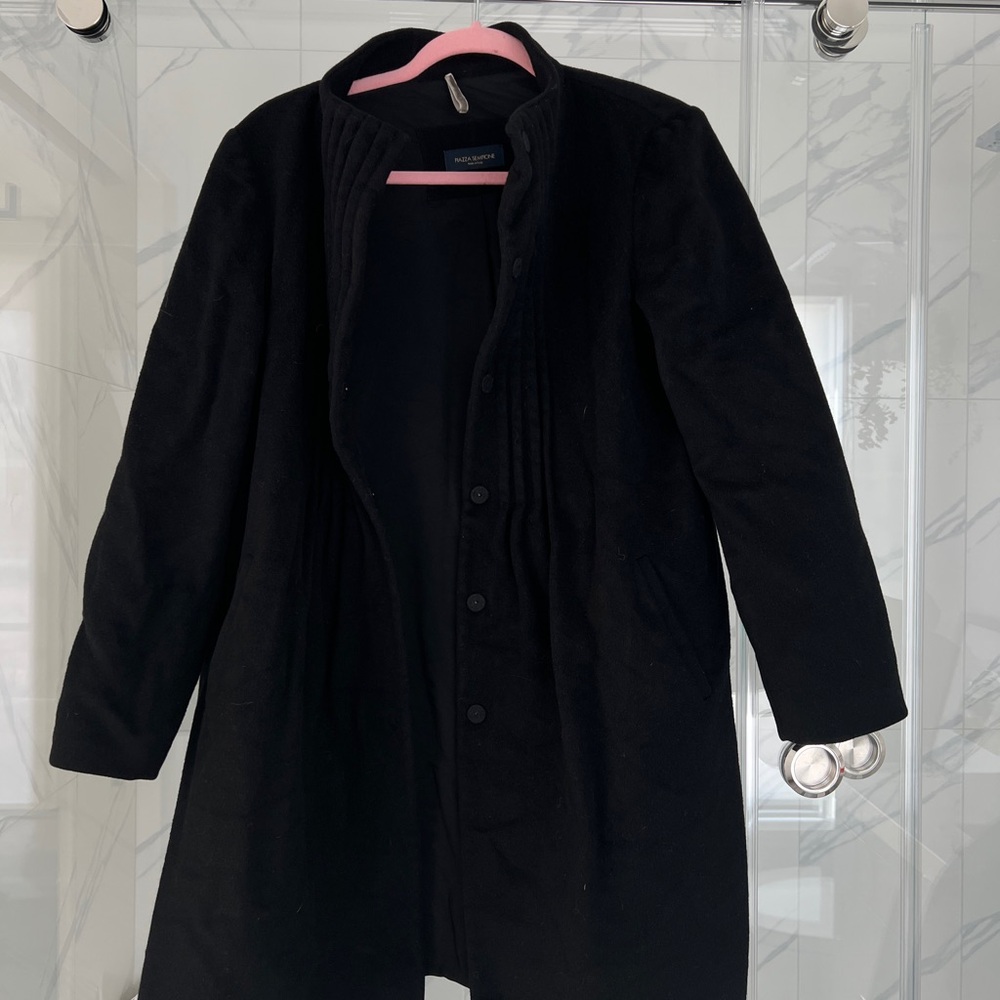 Piazza Sempione Black Pea Coat